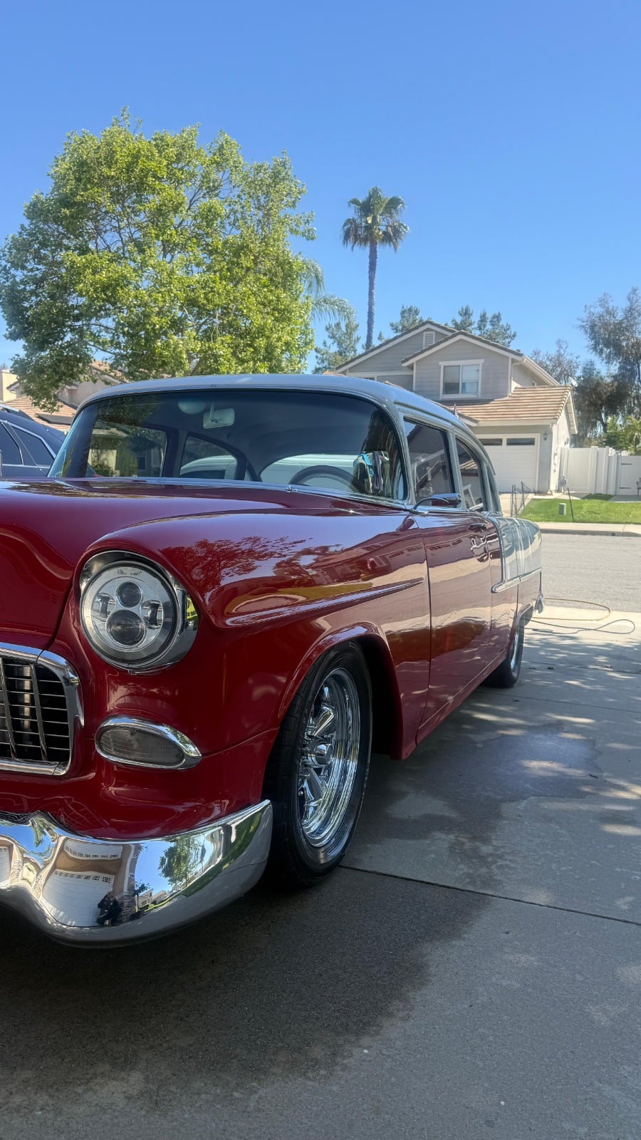 Exterior car detailing in Riverside & San Diego County — classic car with polished chrome trim and a mirror-gloss paint finish
